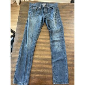 RUDE Women's Jeans Size 28 Skinny Leg Distressed Blue Denim Casual Pants